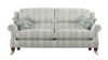 Large 2 Seater Sofa. Grade B Fabric - Paris Stripe Silver